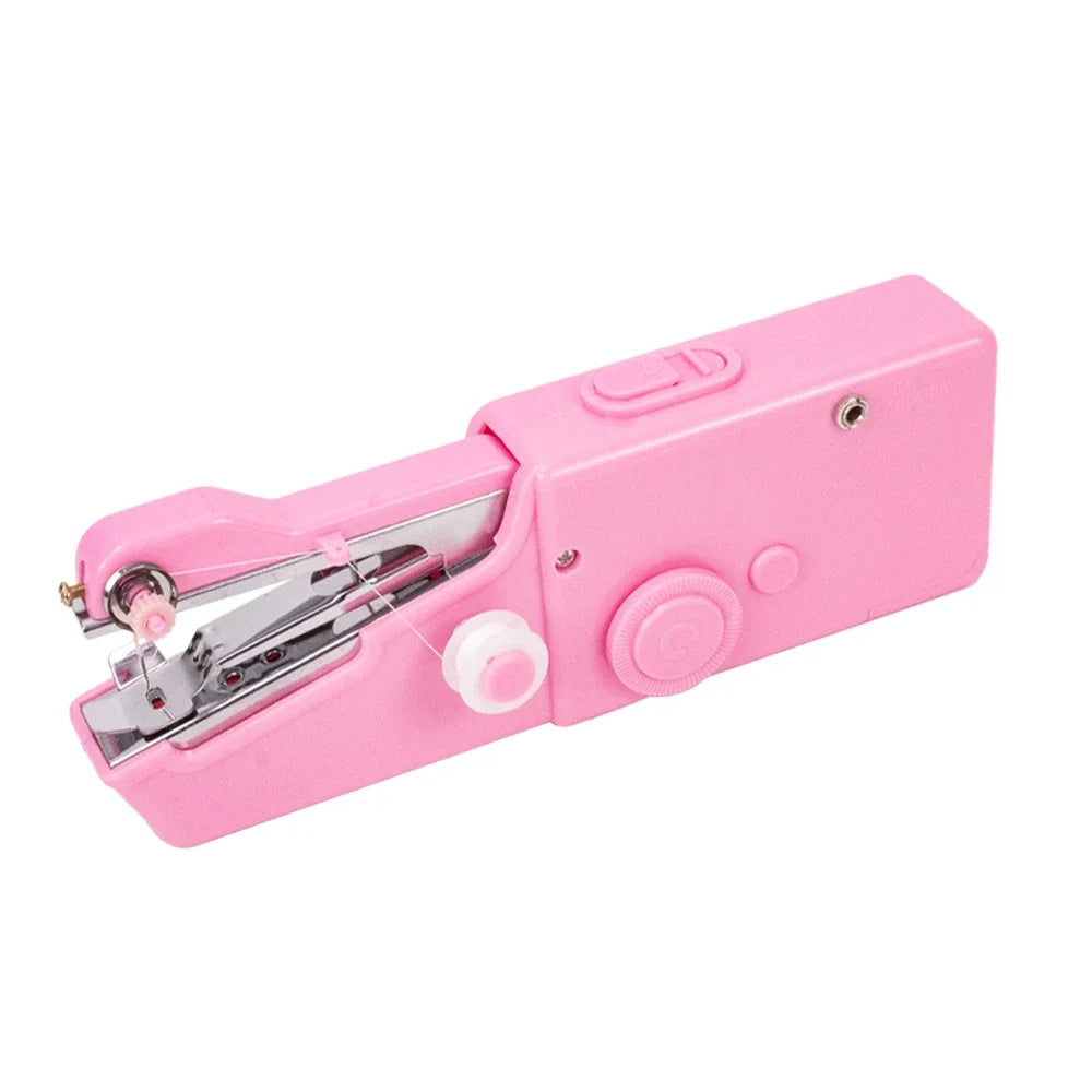 Portable Mini Sewing Machine Handheld Electric Sewing Machine with Bobbin for Needlework Handwork Home Travel Sewing Accessories