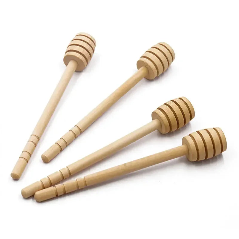 Kitchen Tools Practical Long Handle Wood Honey Spoon Mixing Stick Dipper For Honey Jar Coffee Milk Tea Supplies tea spoon