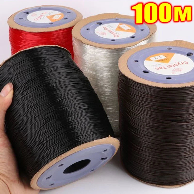 100M/Roll Strong Elastic Crystal Beading Cord 1mm for Bracelets Stretch Thread String Necklace DIY Jewelry Making Cords Line