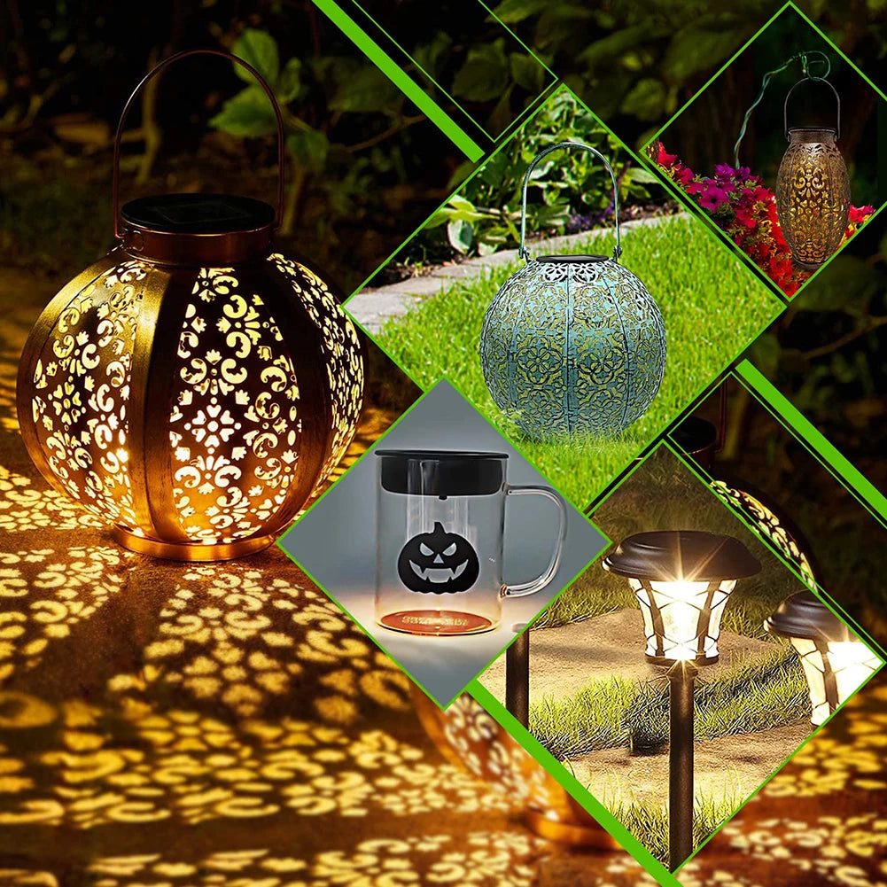 LED Solar Lights Replacement Tops Solar Panel Outdoor Hanging Lanterns Parts Waterproof Garden Pathway Lighting Accessories