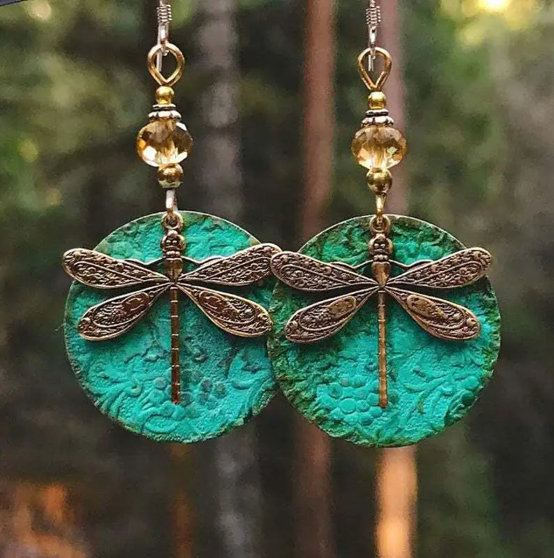 Boho Sunflower Earrings Creative Fashion Vintage Engagement Wedding Drop Drop Earrings Female Jewelry Gifts