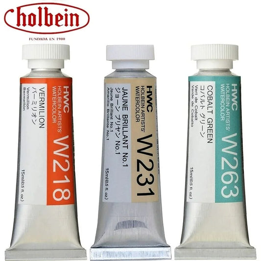 Japan Holbein Series 4/5/6 Artists' Transparent Watercolor Paint 15ml/0.5oz Tubes Art Watercolour Professional Drawing Supplies