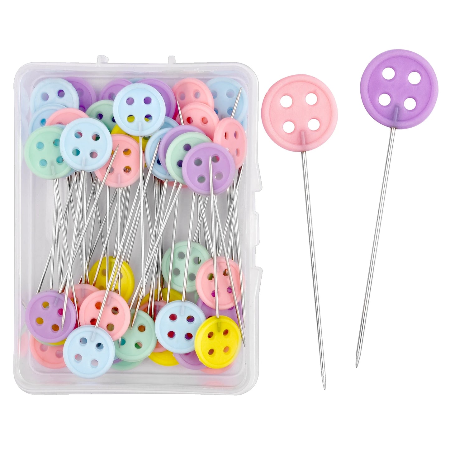 100/50Pcs Patchwork Pins Sewing Embroidery Quilting Tools Needle Fixed Metal Button Pins DIY Sewing Accessories Tools