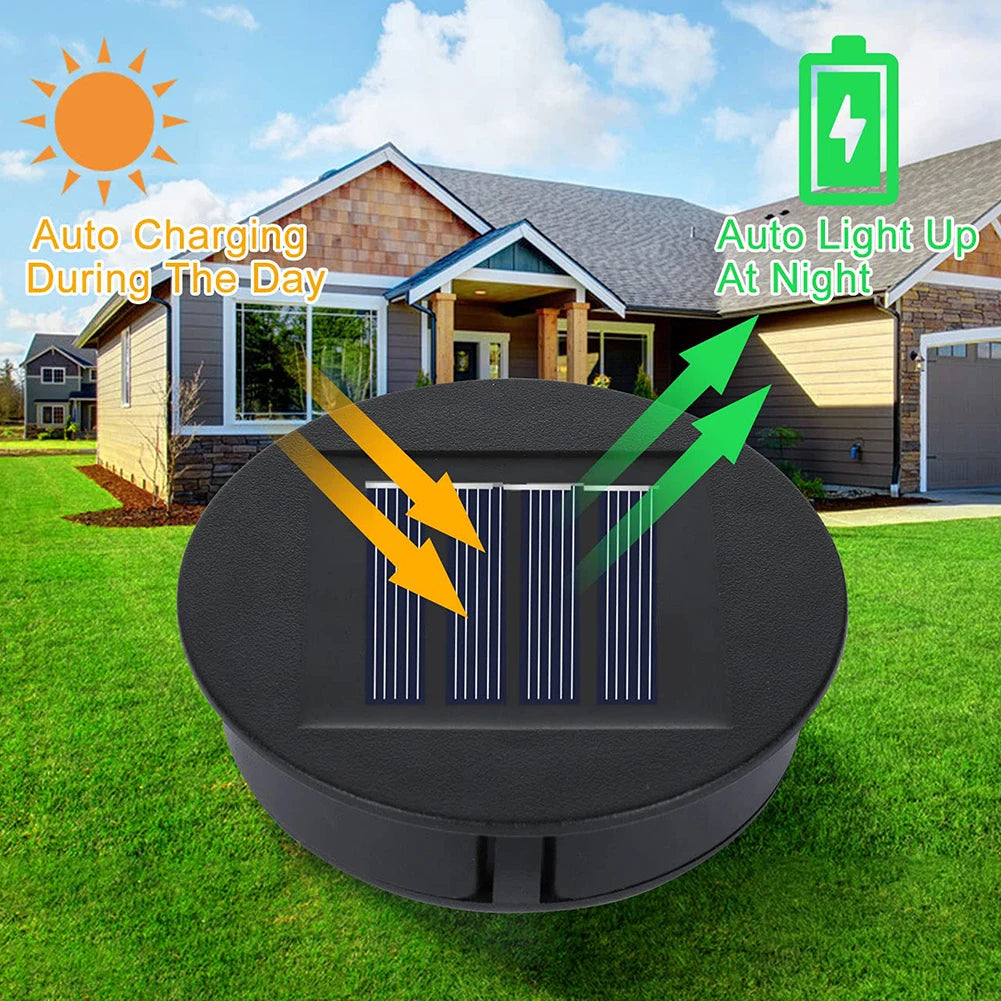 LED Solar Lights Replacement Tops Solar Panel Outdoor Hanging Lanterns Parts Waterproof Garden Pathway Lighting Accessories